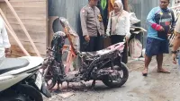 Motor Terbakar di Jalan Veteran Banjarmasin, Pemilik Diduga Lupa Matikan Mesin