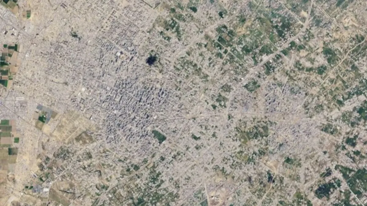 Hancur Leburnya Gaza Palestina Akibat Serangan Israel Terekam Google Earth