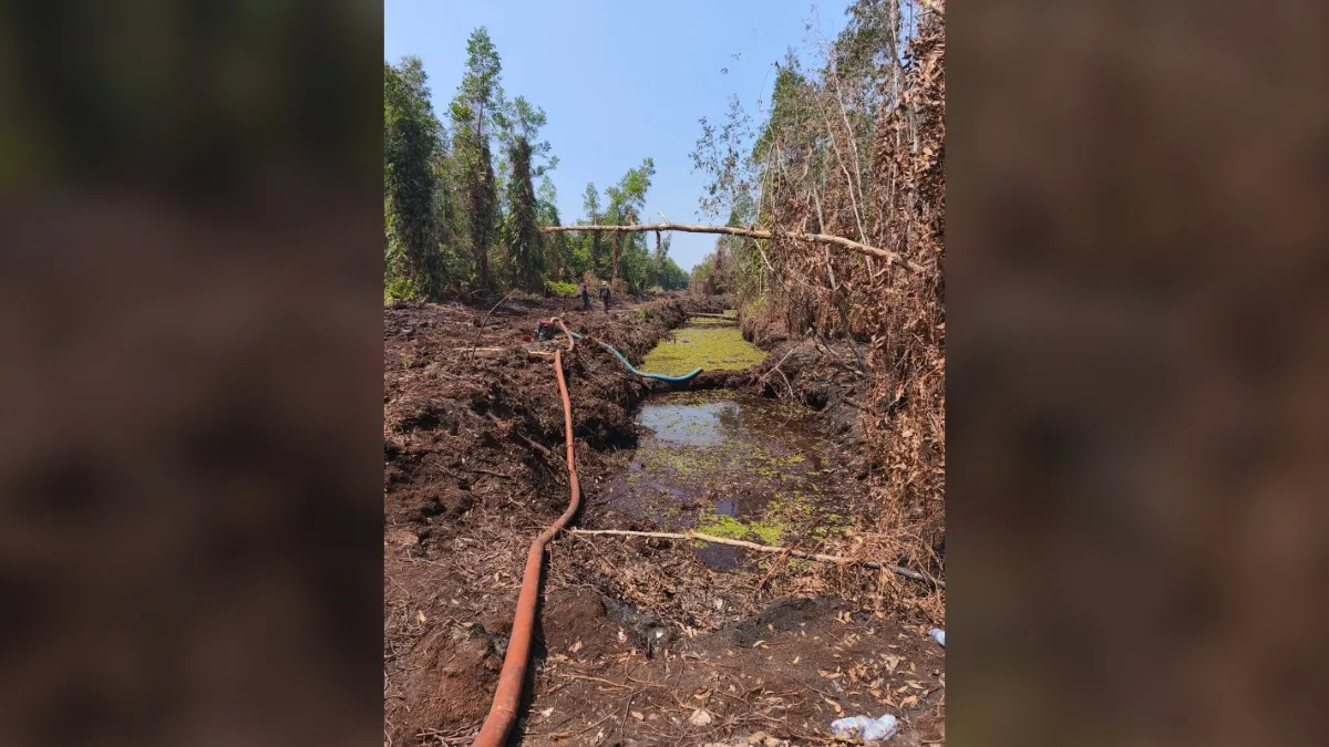 PUPR Kalsel Perkuat Pengamanan Karhutla di Kawasan RSJ Sambang Lihum Kabupaten Banjar