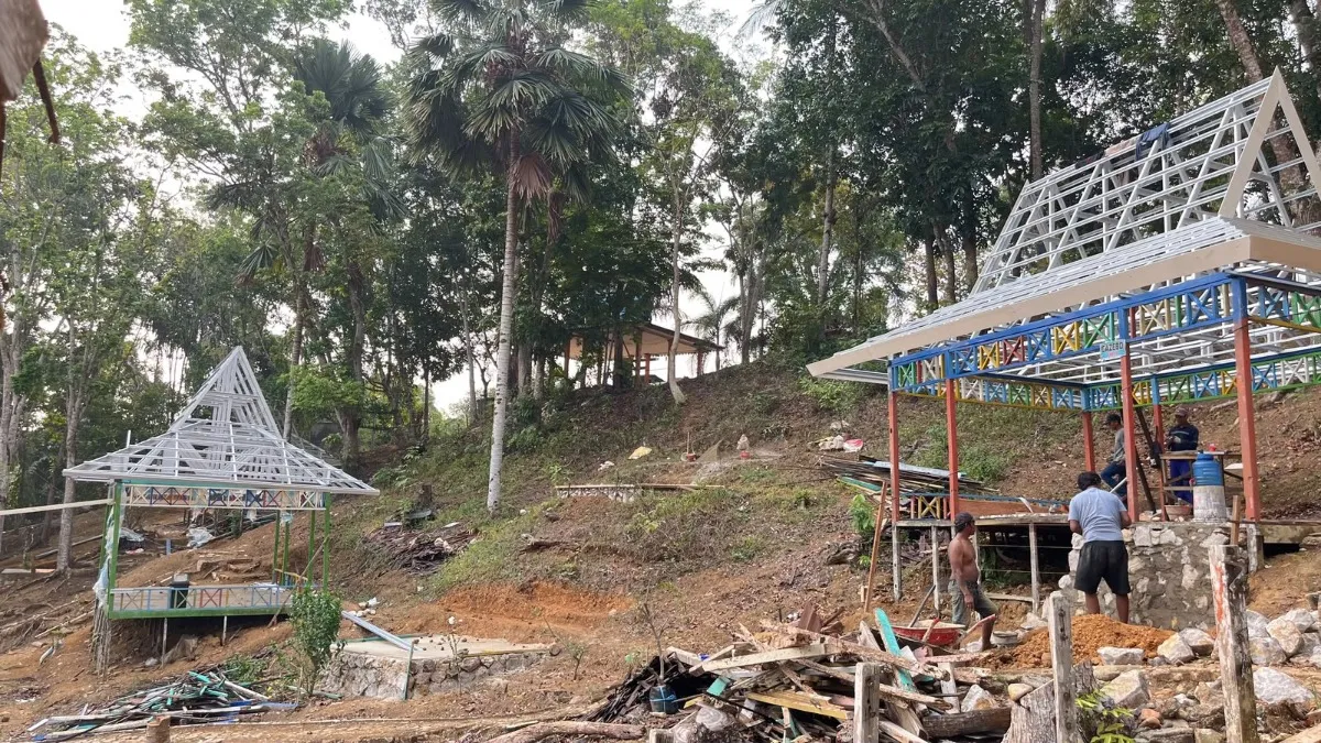 Wisata Pagat Batu Benawa HST Dibuat Makin Nyaman, Gazebo Hingga Toilet Dibenahi