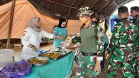 Ratusan Relawan Kalsel Silaturahmi di Posko Karhutla RSJ Sambang Lihum Peringati HUT Ke-81 TNI