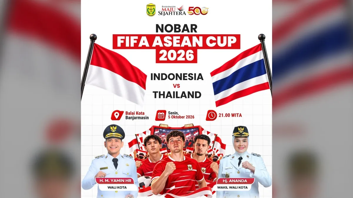 Tempat Nobar Final FIFA ASEAN Cup Timnas Indonesia vs Thailand di Banjarmasin dan Banjarbaru