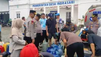 Polres Banjar Distribusikan Air Bersih di Indrasari, 16 Lokasi Kekeringan Didata