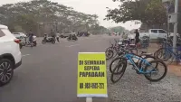 Kabut Asap Kurangi Penyewa Sepeda di Kawasan Kantor Gubernur Kalsel