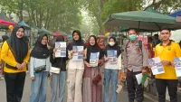 Polres HST Sosialisasi Penerimaan SMA Kemala Taruna Bhayangkara di CFD Barabai