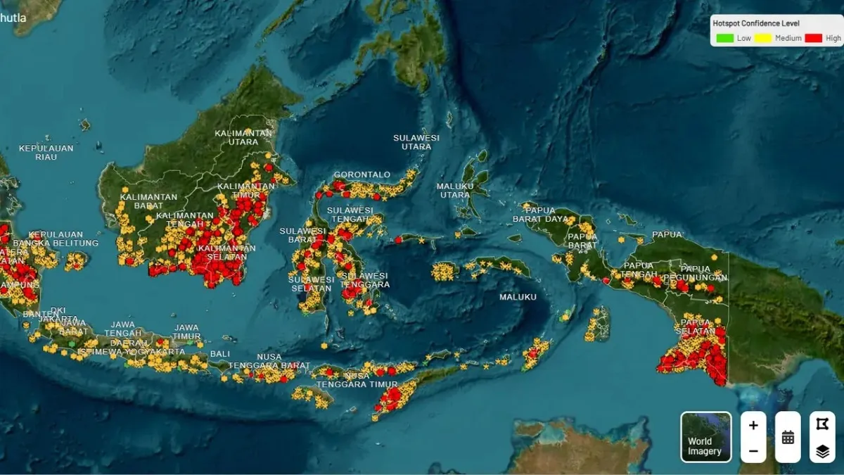 Update Hotspot Kalimantan-Sumatera: Kalteng Terbanyak, Kalsel 113 Titik Panas
