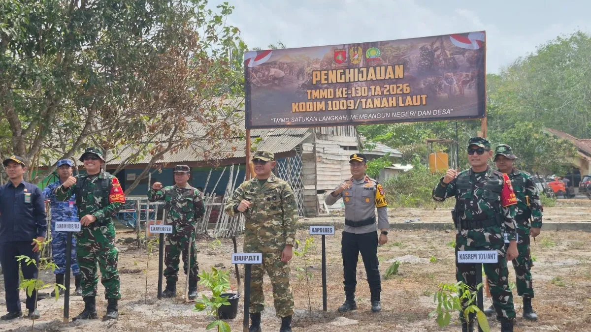 Program TMMD ke-130 di Desa Karang Rejo Tanah Laut Resmi Dibuka