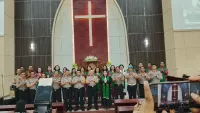 Minggu Kasih, Kapolda Kalsel Kunjungi Gereja GKE Maranatha Banjarbaru