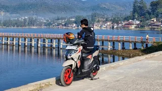 Jajal Tanjakan di Jawa Barat Uji Coba Blue Core Hybrid 125 cc pada Yamaha GEAR