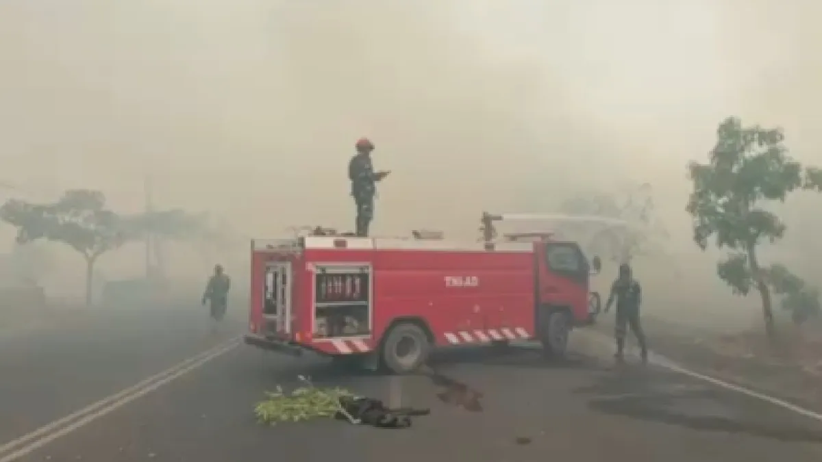 Karhutla Guntung Damar Banjarbaru Dekat Bandara Makin Membara, Luas Terbakar Diperkirakan 25 Hektare
