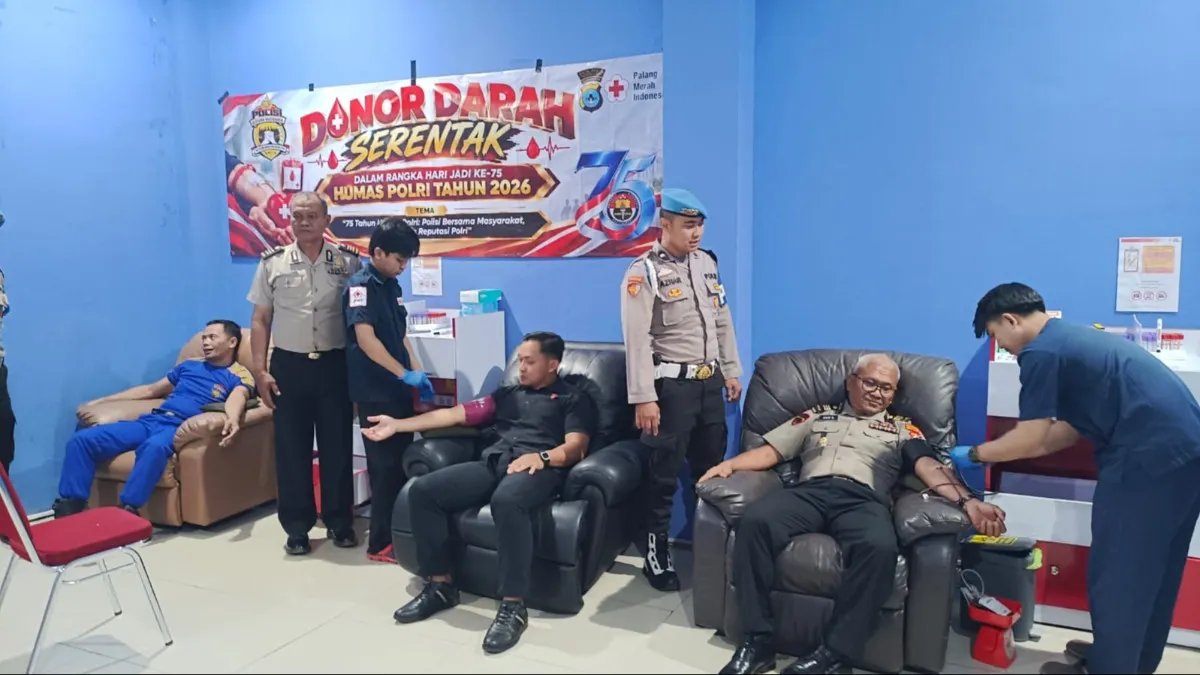 Peringati Hari Jadi Ke-75 Humas Polri, Polres Tanah Laut Gelar Aksi Donor Darah