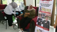 HUT Ke-75 Humas Polri, Polres Banjarbaru Gelar Donor Darah Bersama Insan Media