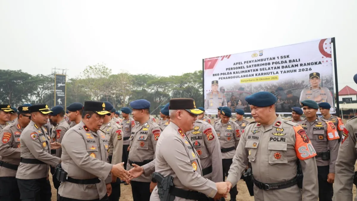 100 Personel Polda Bali Diterjunkan ke Kalsel Bantu Pemadaman Karhutla, Fokus di Batola dan Banjarmasin