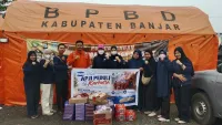 APJI Kabupaten Banjar Salurkan Bantuan untuk Relawan Karhutla di Sambang Lihum