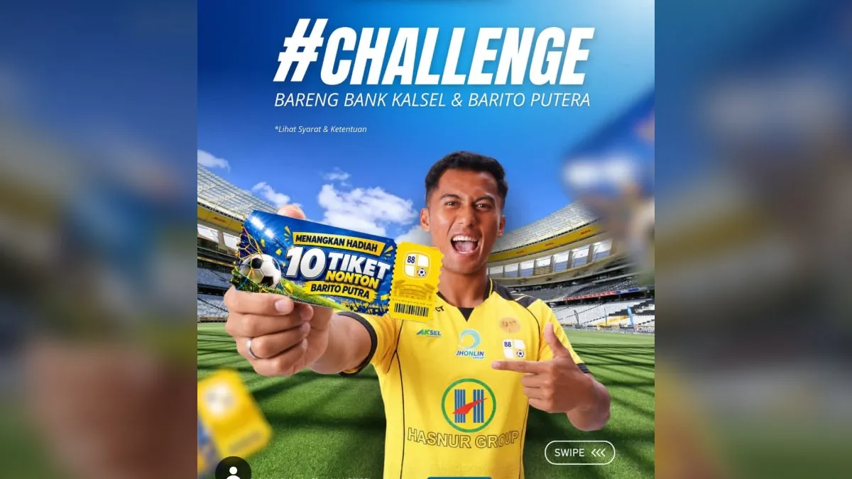 10 Tiket Gratis Laga Barito Putera vs Persis Solo dari Bank Kalsel, Simak Caranya