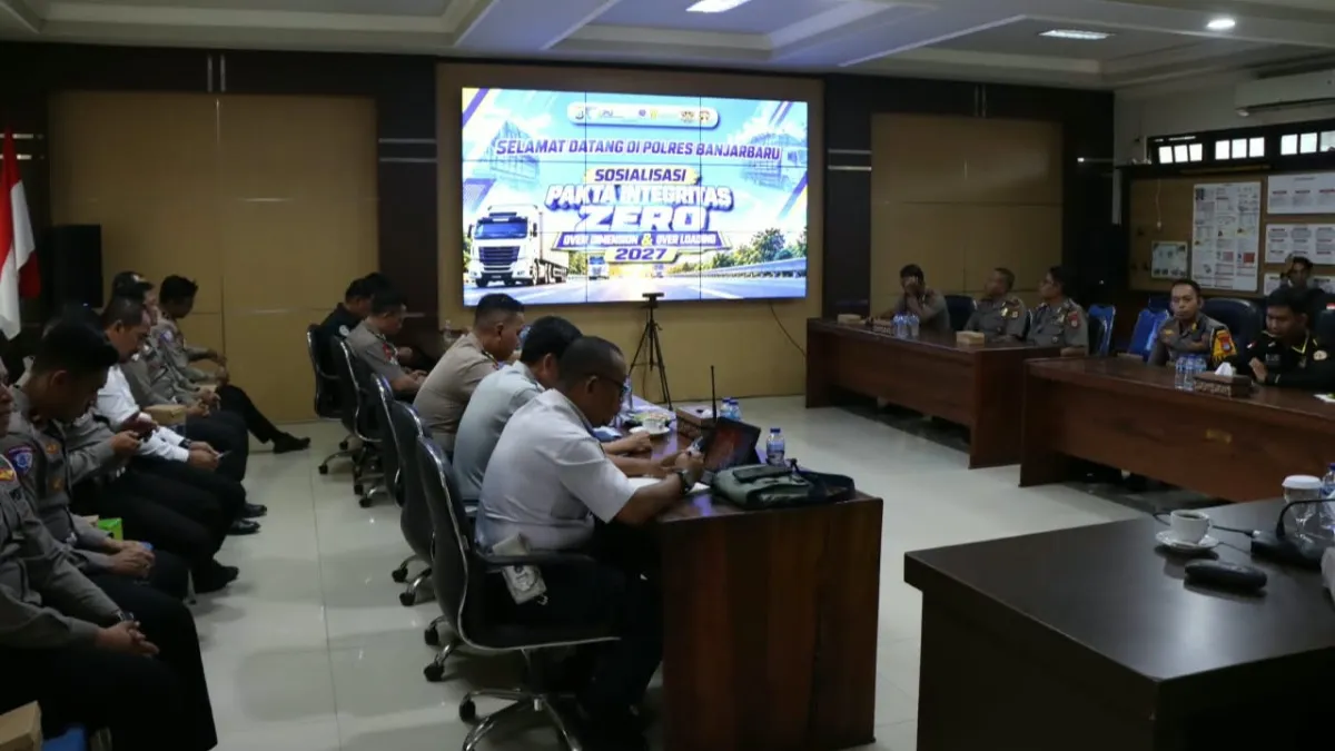 Puspol ULM dan Polres Banjarbaru Bahas Target Zero ODOL 2027