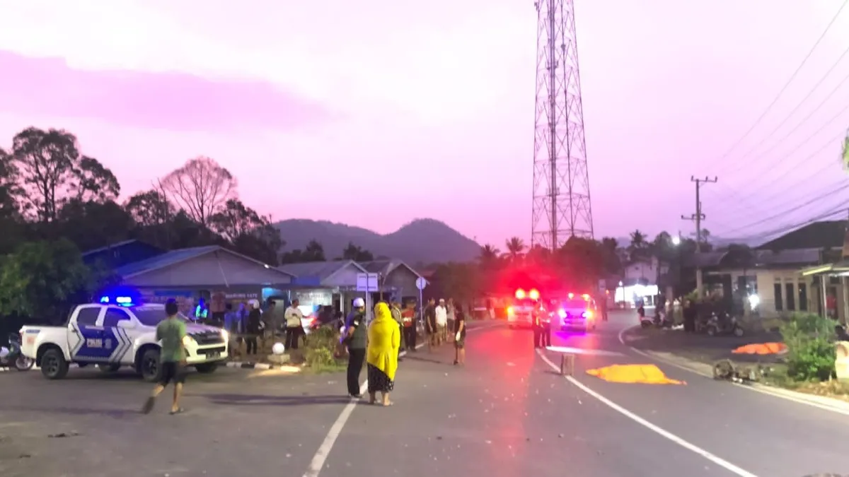 Dua Pengguna Sepeda Motor Tewas di Bundaran Durian Karang Intan Banjar