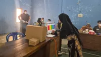Warga Pemangkih Seberang Ikuti Simulasi E-Voting, Begini Cara Memilih Pembakal di HST