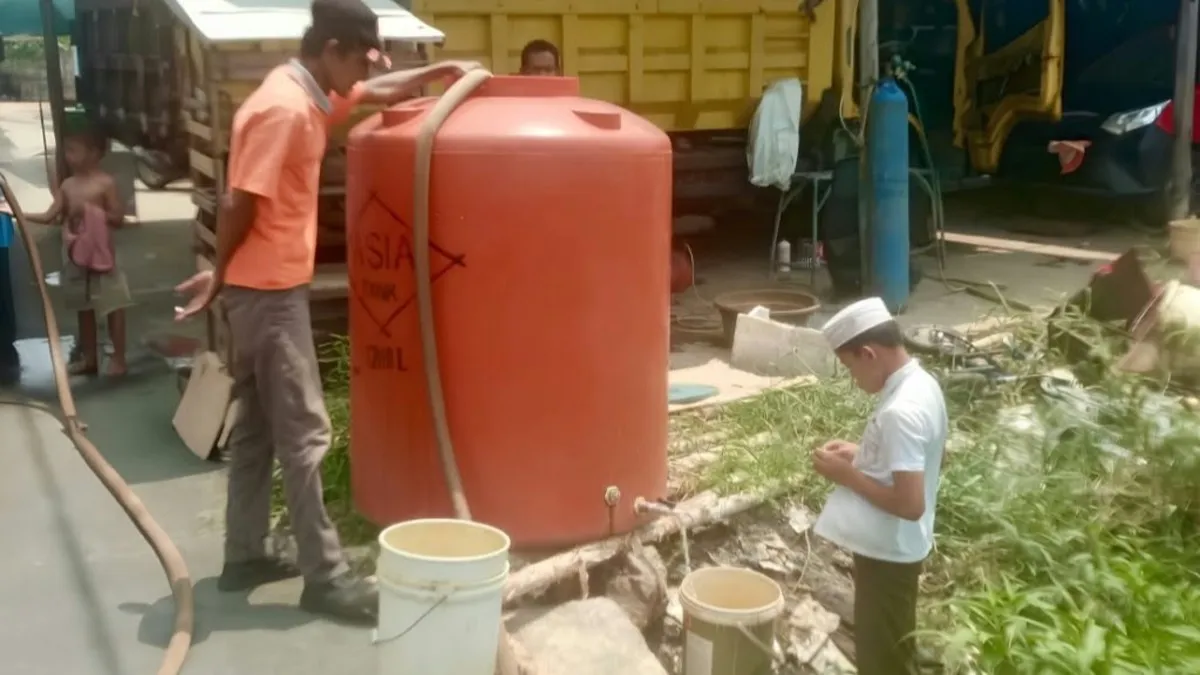 Kekeringan di Astambul, BPBD Banjar Salurkan Ribuan Liter Air Bersih