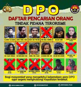 DPO Polri kasus tindak pidana terorisme. (twitter)
