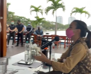 Rahayu Saraswati Dhirakanya Djojohadikusumo saat menggelar jumpa pers, Jumat (4/12/2020). (ig hotman paris hutapea)