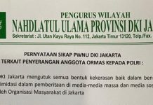 5 Poin Pernyataan Sikap PWNU DKI Jakarta Atas Bentrok Ormas dengan Polri