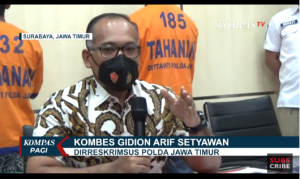 Ekspose penangkapan tersangka pelaku pengancaman Menko Mahfud MD. (kompas.tv)