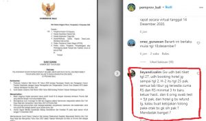 Netizen mengomentari Surat Edaran Gubernur Bali. (ig)