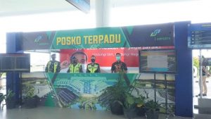 Posko terpadu yang disiapkan di Bandara Syamsudin Noor untuk menghadapi lonjakan penumpang pada libur Nataru. (ist)