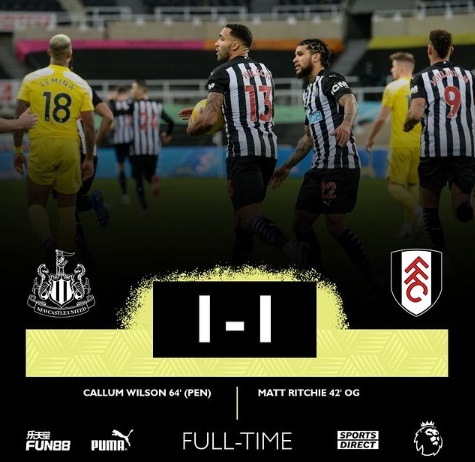 Fulham vs Newcastle (ig newcastlefc)