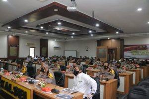 _Latihan Pra Operasi (Lat Pra Ops) Lilin Intan 2020 di Aula Rupatama Polda Kalsel. (humas polda kalsel)