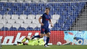 Marcos Llorente's menciptakan gol untuk Atletico. (getty images)