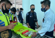 Gegana Polda Kalsel Latih Puluhan Security Bandara Syamsudin Noor