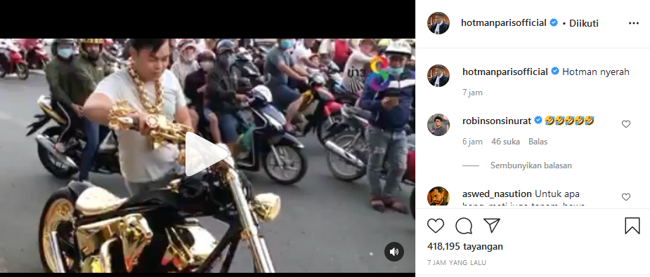 Pria Thailand Kendarai Moge Berlapis Emas, Hotman Nyerah