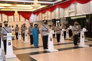 Pelantikan perwira utama Polda Kalsel. (wahyuni)