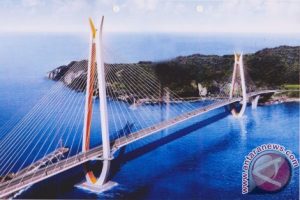 Gambar rencana jembatan Kotabaru. (antara)
