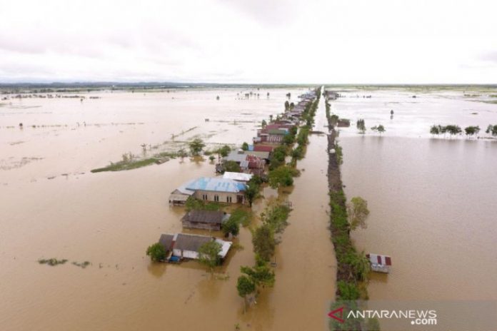 Banjir di Kabupaten Tapin. (antara)