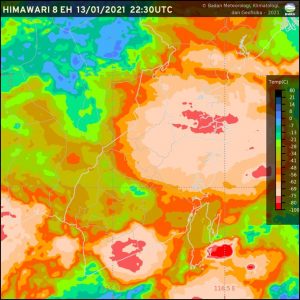 Peringatan dini BMKG untuk wilayah Kalsel. (BMKG via wartabanjar.com)