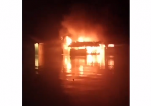 Kebakaran di Pengambangan. (ig @wargabanua capture wartabanjar.com)