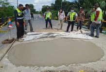 Jembatan Desa Kapuh HST yang Ambrol Akhirnya Dicor