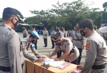 Belasan Perwira Pertama dan Menengah Polres Tanah Bumbu Dirotasi
