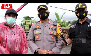 Kapolres Banjar : Tidak Semua Kendaraan Boleh Lewat Jembatan Darurat Sei Salim