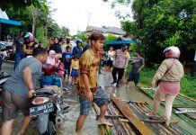 Sungai Riam Kiwa Menguap, Rendam Empat Desa di Simpangempat Kabupaten Banjar, Polsek dan Polres Turut Ungsikan Warga