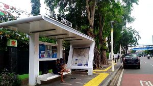 Ilustrasi halte bus. (Tribrata Polri)