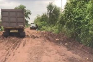 Jalan alternatif Margasari-Marabahan. (IG @wargabanua)