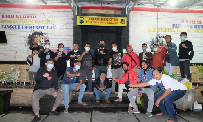 Pelaku pembunuh suami mantan istri diringkus Jatanras Polresta Banjarmasin. (Humas Polresta Banjarmasin)