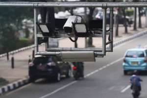 Perangkat kamera untuk mendukung penerapan tilang elektronik di Balikpapan, Kaltim. (Tribrata Polri)