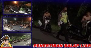 _Penertiban balap liar oleh Tim Gabungan Polres Tanah Bumbu. (IG @Satlantas_Tanahbumbu)