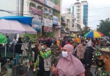 30 Pelanggar Prokes Terjaring Operasi Yustisi di Pasar Tungging Jalan RE Martadinata