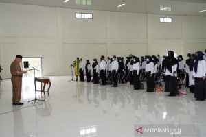 Wakil Bupati Tanah Bumbu, Ready Kambo, melantik pejabat fungsional dan P3K. (antara)
